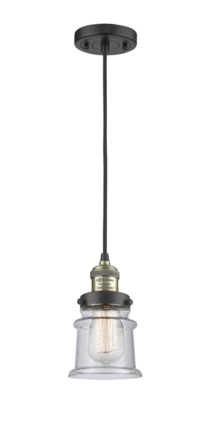 Innovations 201C-BAB-G184S One Light Mini Pendant, Black Antique Brass