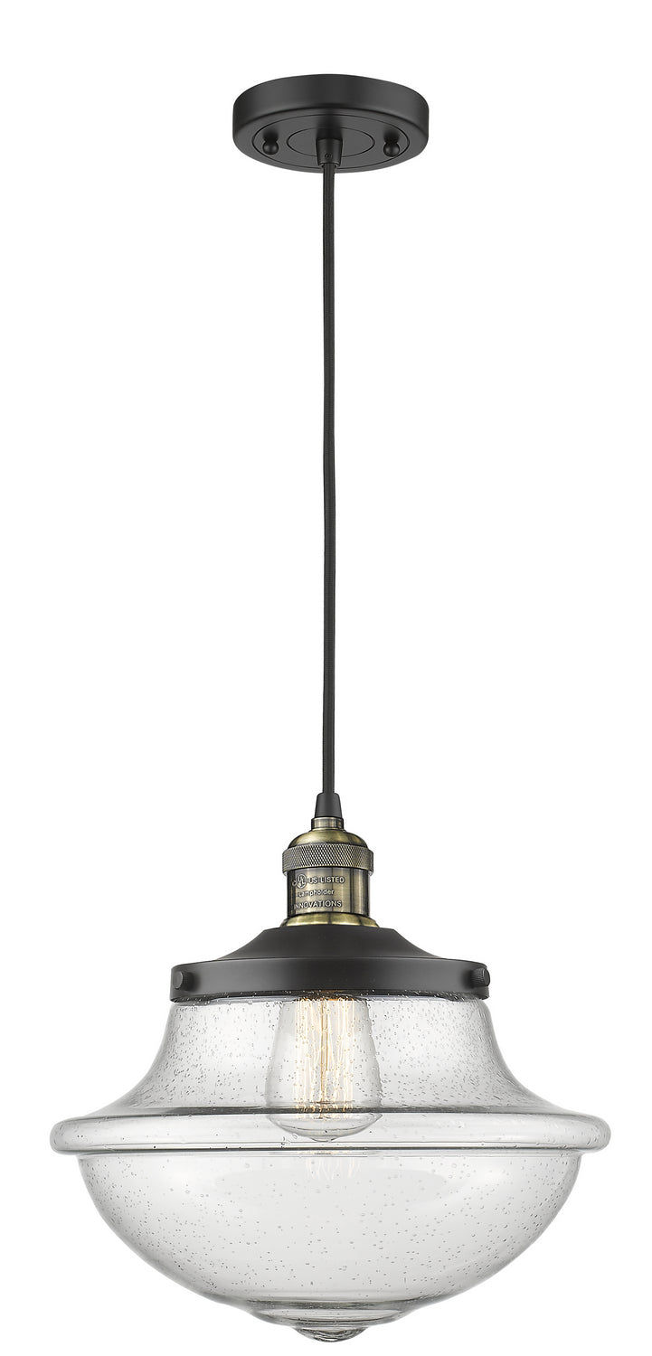 Innovations 201C-BAB-G544 One Light Mini Pendant, Black Antique Brass