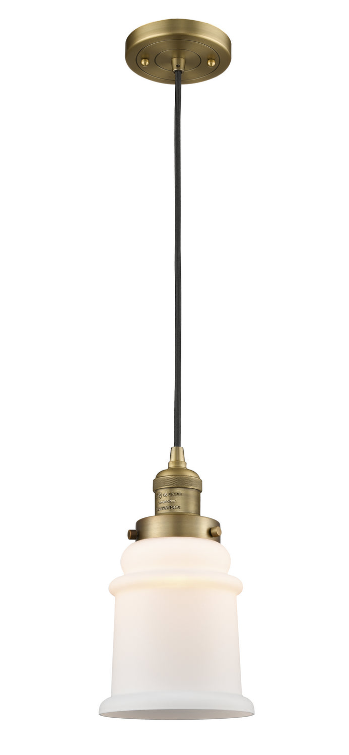 Innovations 201C-BB-G181 One Light Mini Pendant, Brushed Brass