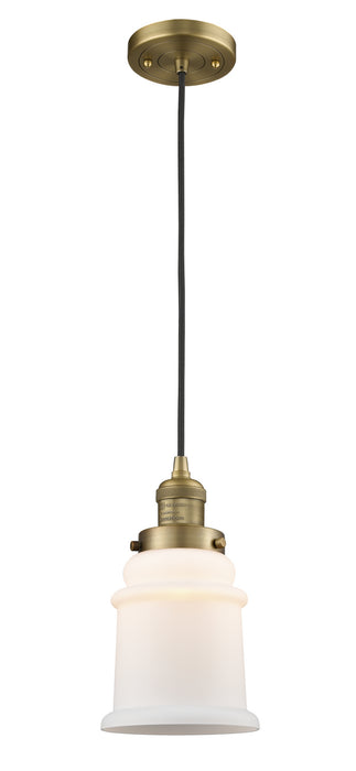 Innovations 201C-BB-G181 One Light Mini Pendant, Brushed Brass