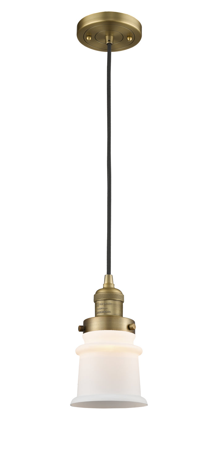 Innovations 201C-BB-G181S One Light Mini Pendant, Brushed Brass