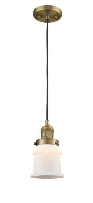 Innovations 201C-BB-G181S One Light Mini Pendant, Brushed Brass