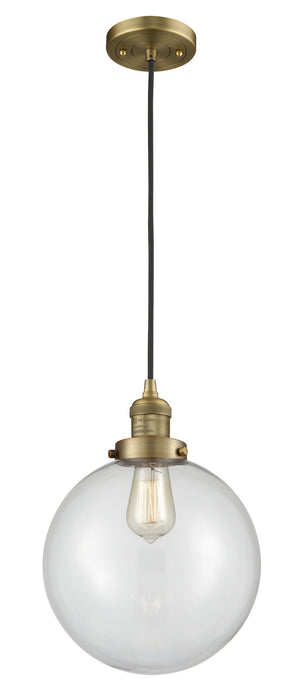 Innovations 201C-BB-G202-10 One Light Mini Pendant, Brushed Brass
