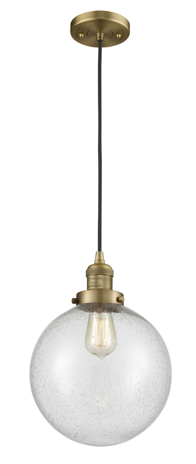 Innovations 201C-BB-G204-10 One Light Mini Pendant, Brushed Brass