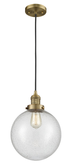 Innovations 201C-BB-G204-10 One Light Mini Pendant, Brushed Brass