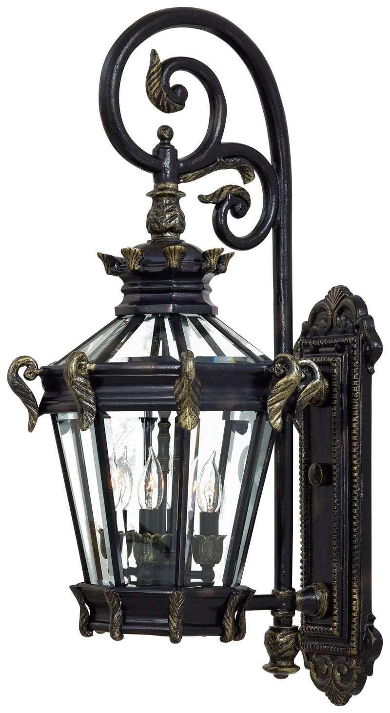 Minka-Lavery 8932-95 Four Light Wall Mount, Heritage W/ Gold Highlights
