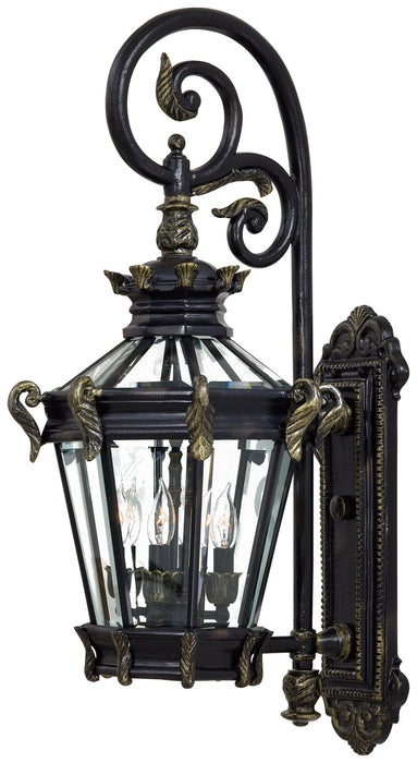 Minka-Lavery 8932-95 Four Light Wall Mount, Heritage W/ Gold Highlights