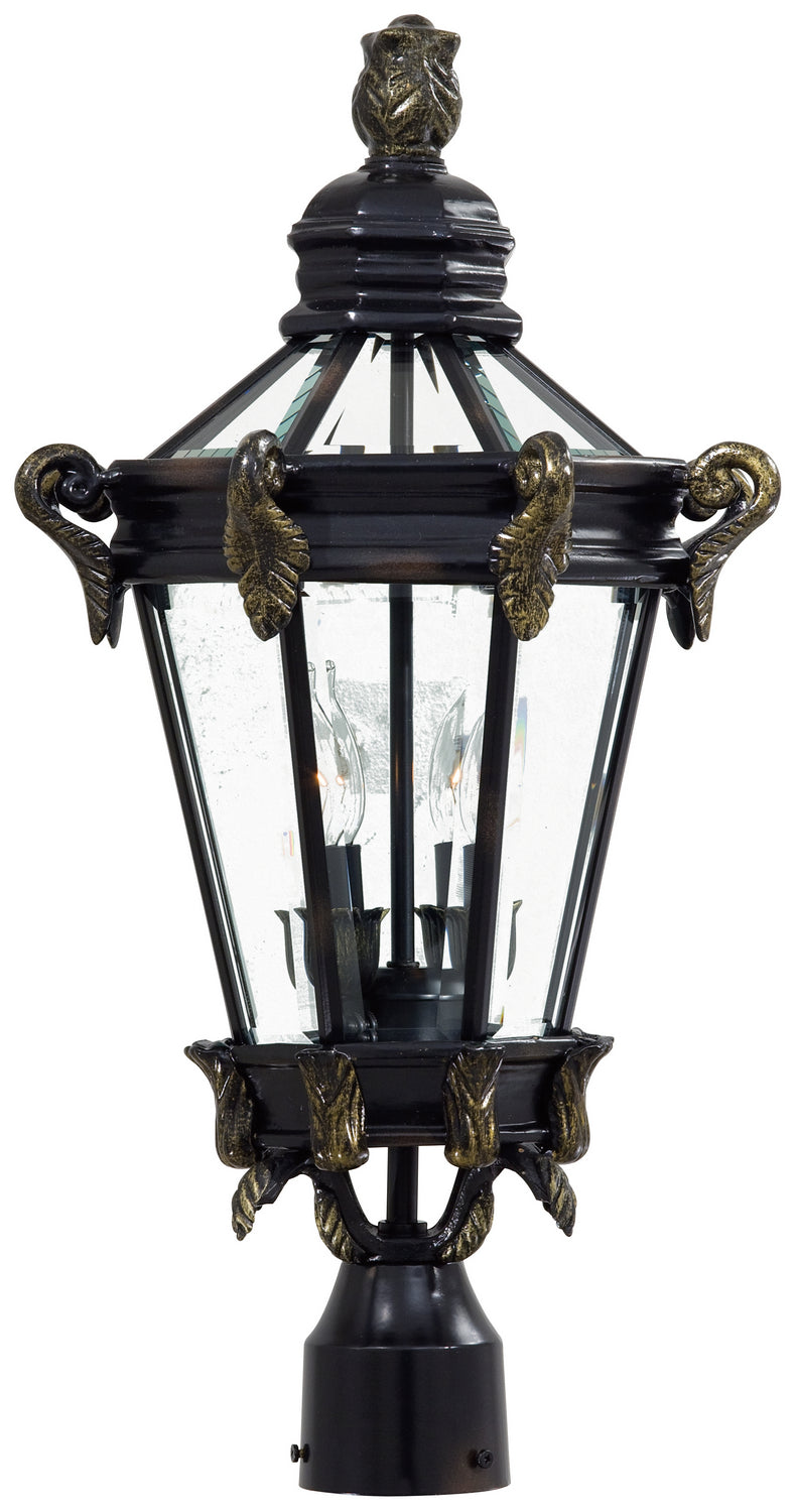 Minka-Lavery 8935-95 Two Light Post Mount, Heritage W/ Gold Highlights