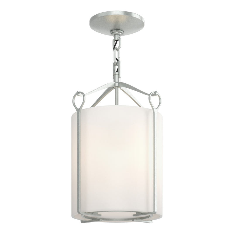 Hubbardton Forge 121140-SKT-82-GG0137 One Light Semi-Flush Mount, Vintage Platinum