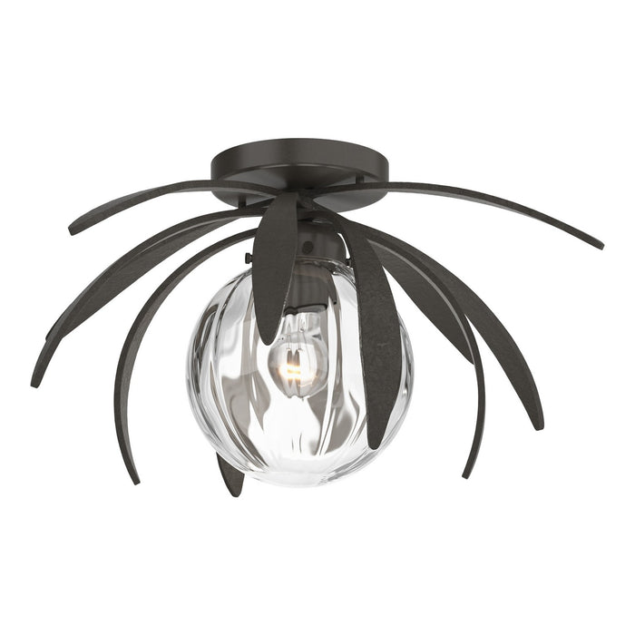 Hubbardton Forge 124350-SKT-07-LL0631 One Light Semi-Flush Mount, Dark Smoke