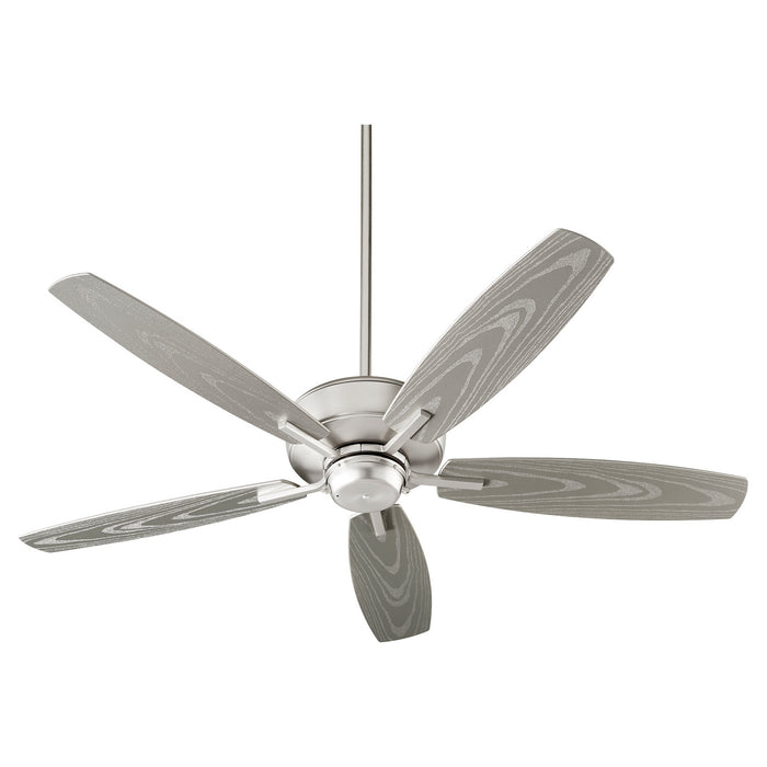 Quorum 17052-65 52"Patio Fan, Satin Nickel