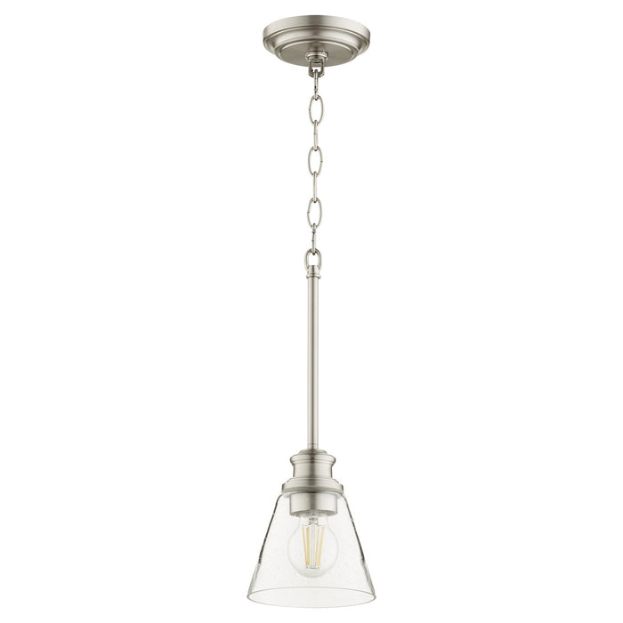 Quorum 309-65 One Light Pendant, Satin Nickel