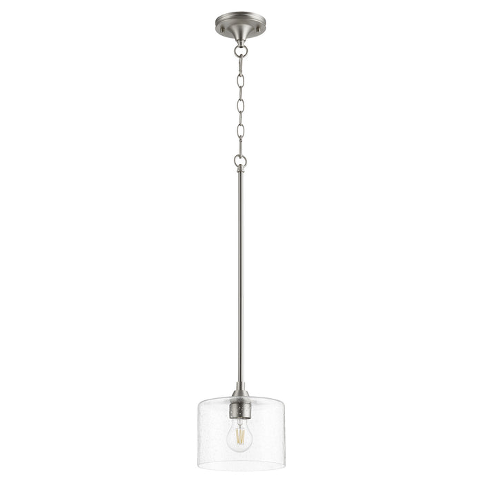 Quorum 3202-65 One Light Pendant, Satin Nickel