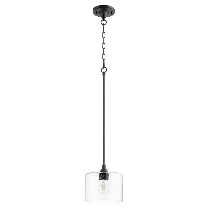 Quorum 3202-69 One Light Pendant, Textured Black