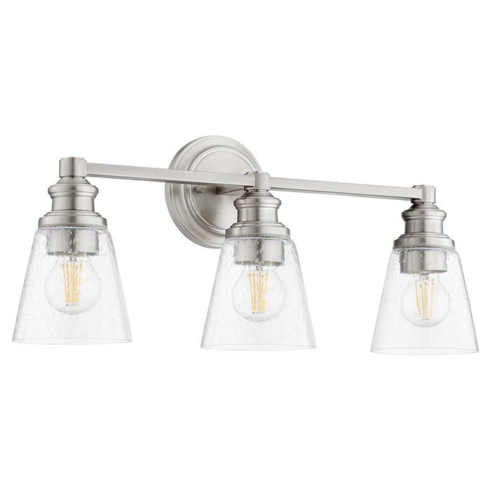 Quorum 509-3-65 Three Light Vanity, Satin Nickel
