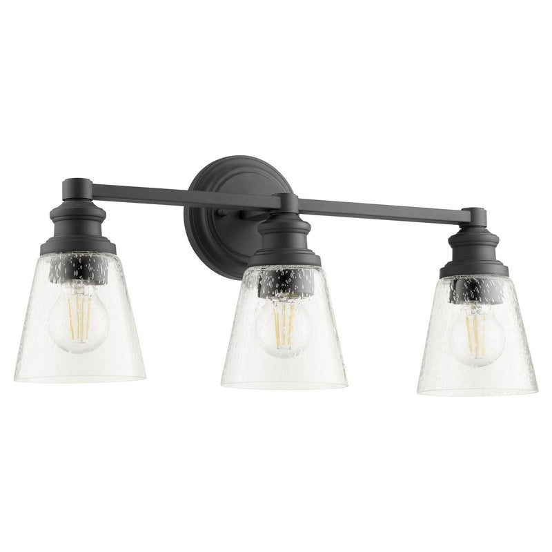 Quorum 509-3-69 Three Light Vanity, Textured Black