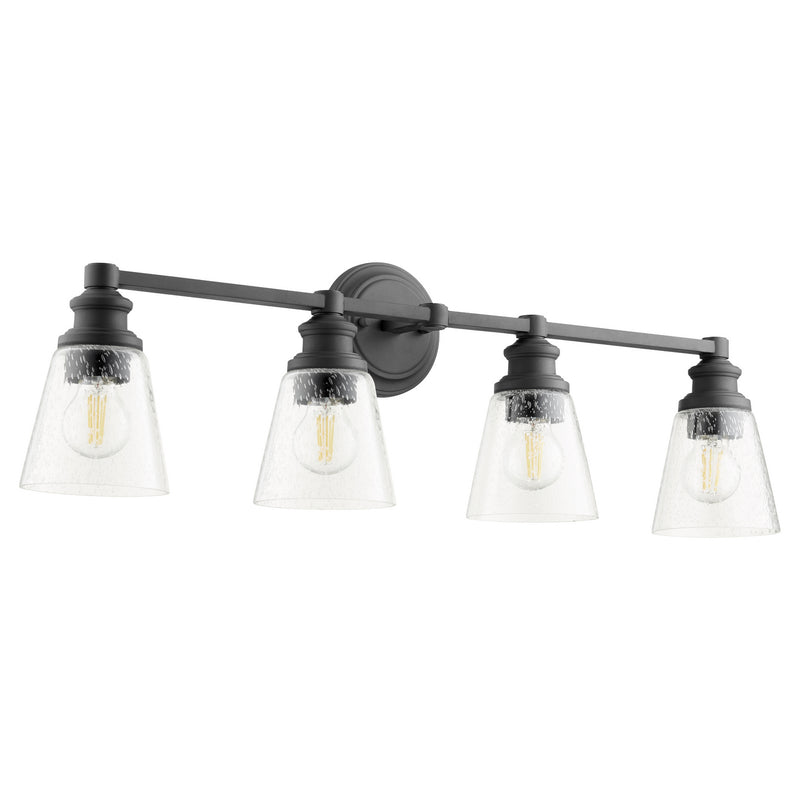 Quorum 509-4-69 Four Light Vanity, Textured Black
