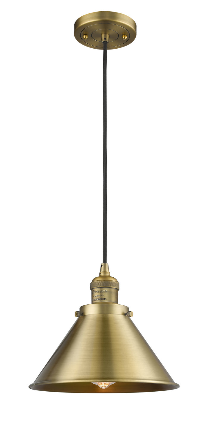 Innovations 201C-BB-M10-BB One Light Mini Pendant, Brushed Brass