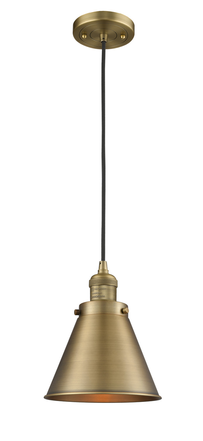 Innovations 201C-BB-M13-BB One Light Mini Pendant, Brushed Brass