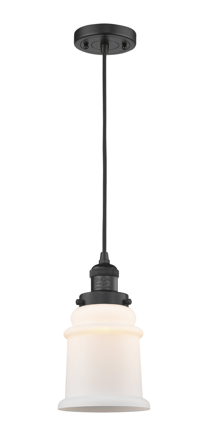 Innovations 201C-BK-G181 One Light Mini Pendant, Matte Black