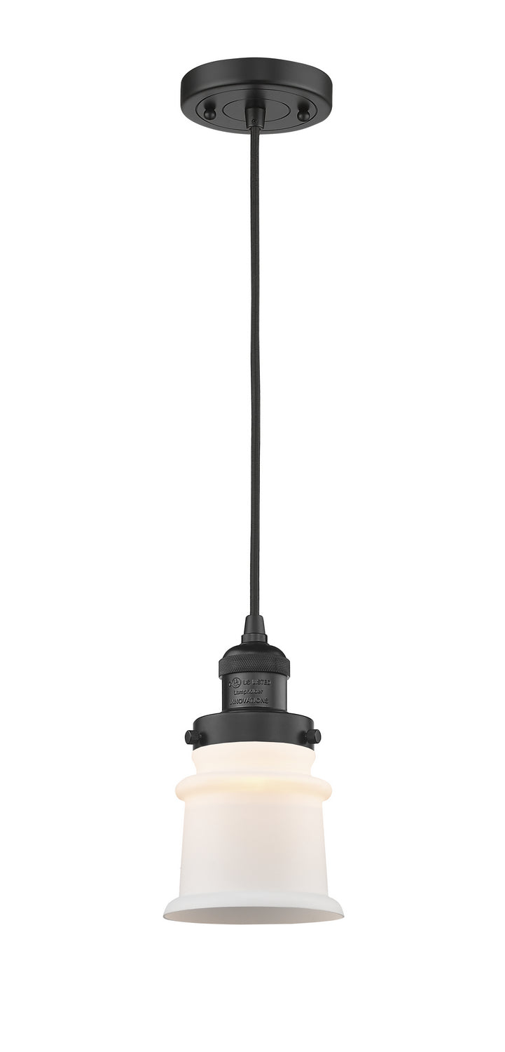 Innovations 201C-BK-G181S One Light Mini Pendant, Matte Black