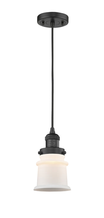 Innovations 201C-BK-G181S One Light Mini Pendant, Matte Black