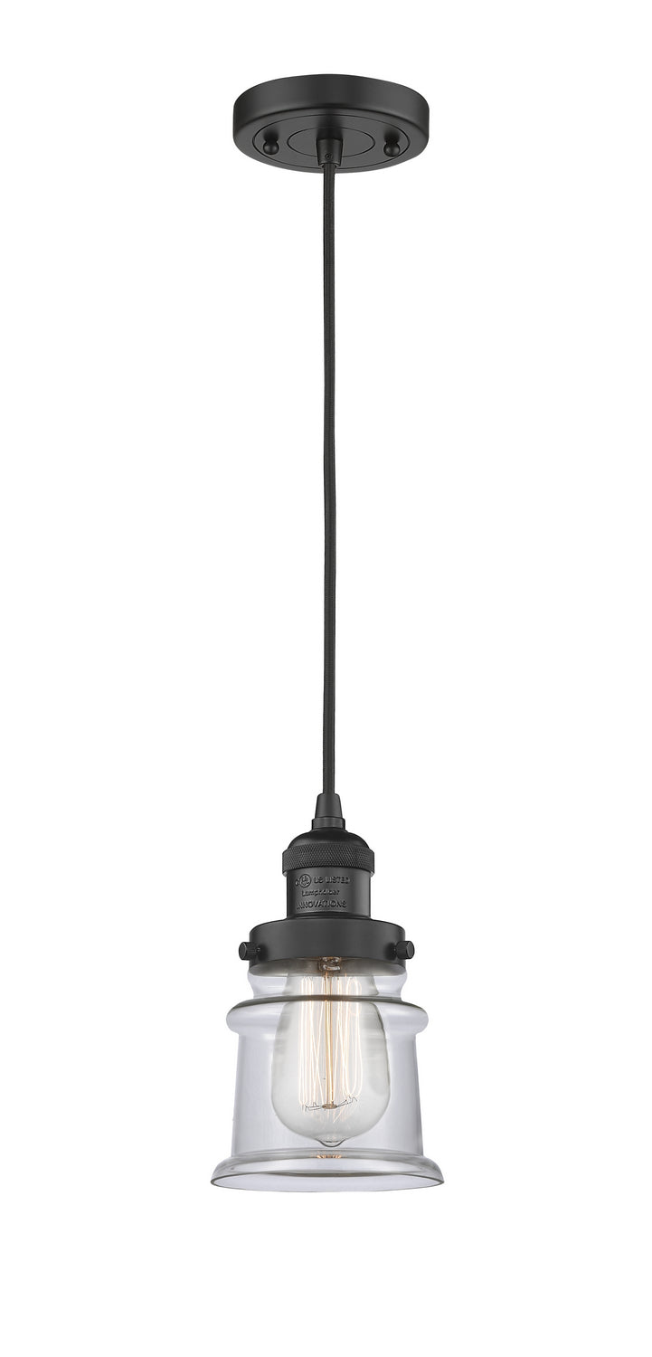 Innovations 201C-BK-G182S One Light Mini Pendant, Matte Black