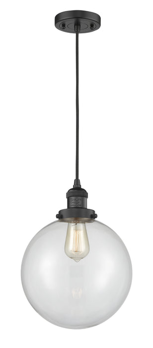 Innovations 201C-BK-G202-10 One Light Mini Pendant, Matte Black