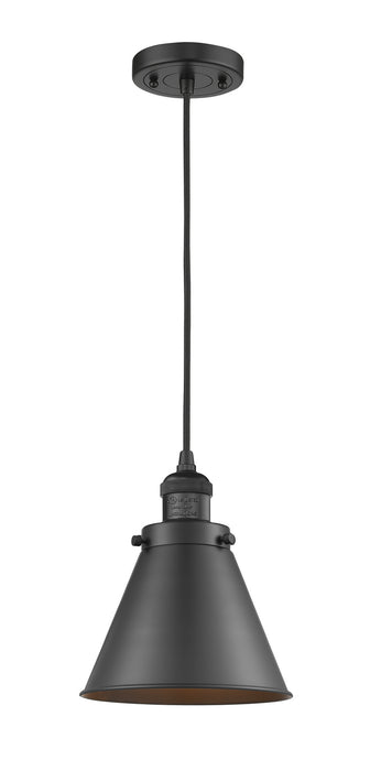 Innovations 201C-BK-M13-BK One Light Mini Pendant, Matte Black