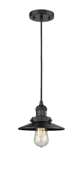 Innovations 201C-BK-M6 One Light Mini Pendant, Matte Black