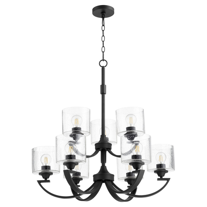 Quorum 6202-9-69 Nine Light Chandelier, Textured Black