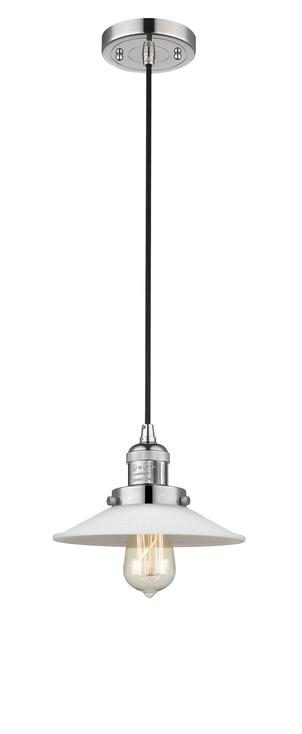Innovations 201C-PN-G1 One Light Mini Pendant, Polished Nickel