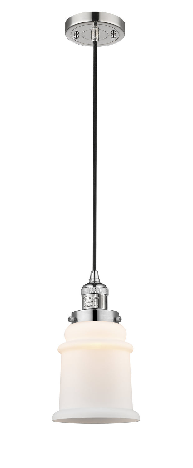 Innovations 201C-PN-G181 One Light Mini Pendant, Polished Nickel