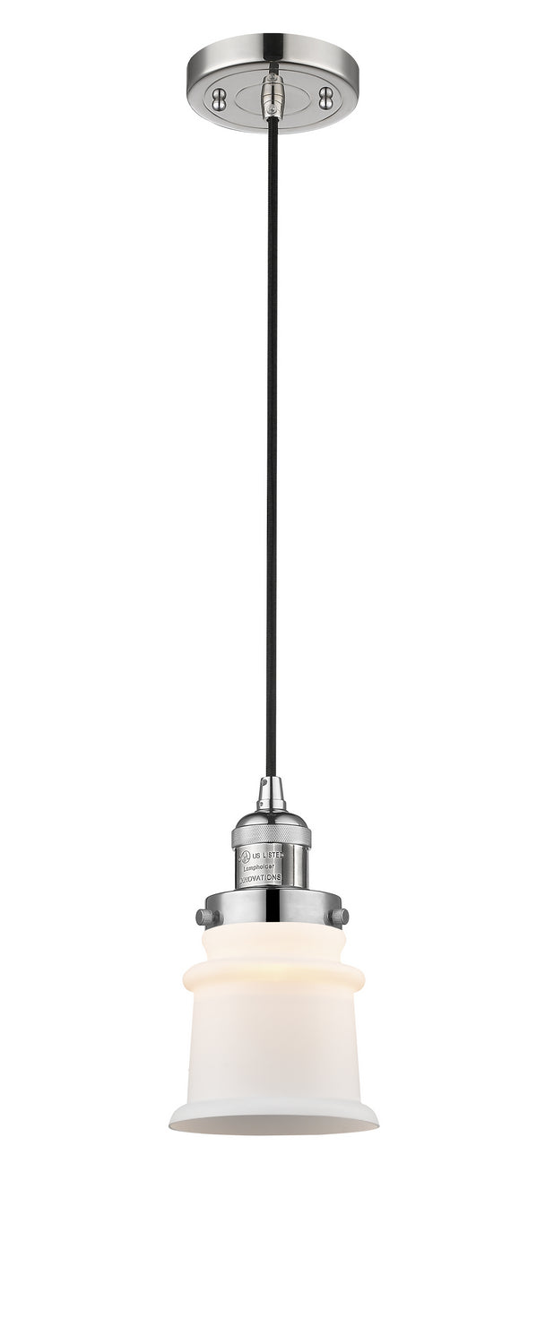 Innovations 201C-PN-G181S One Light Mini Pendant, Polished Nickel