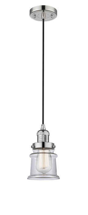 Innovations 201C-PN-G182S One Light Mini Pendant, Polished Nickel