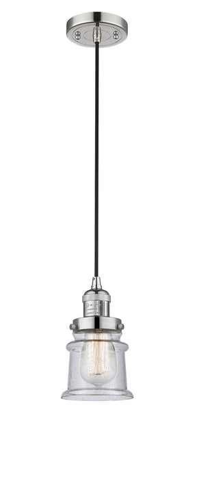 Innovations 201C-PN-G184S One Light Mini Pendant, Polished Nickel