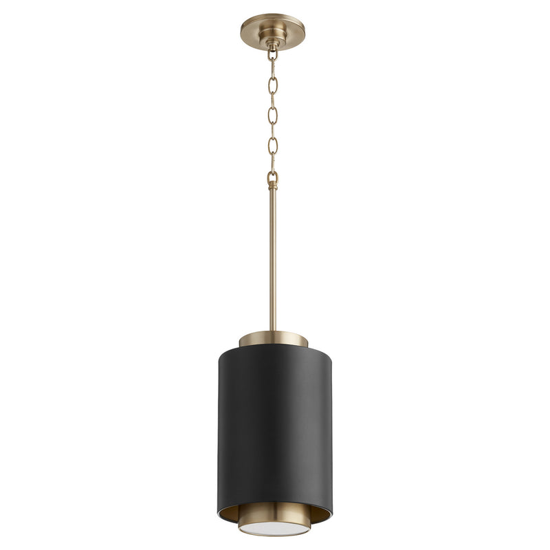 Quorum 8008-6980 One Light Pendant, Textured Black