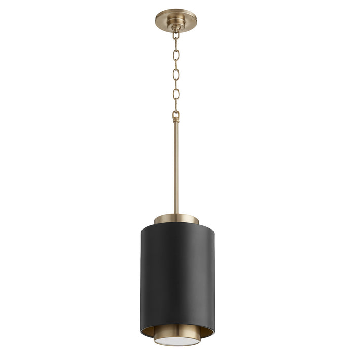 Quorum 8008-6980 One Light Pendant, Textured Black