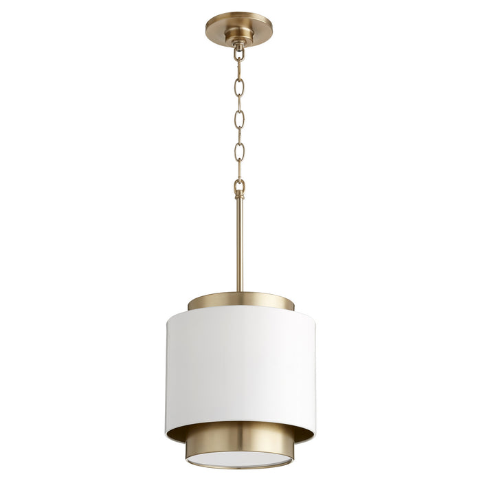 Quorum 8010-0880 One Light Pendant, Studio White