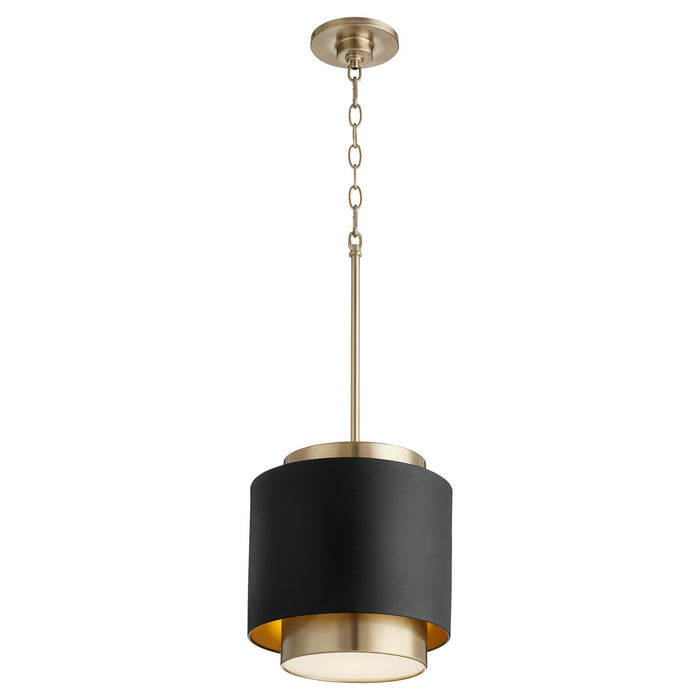 Quorum 8010-6980 One Light Pendant, Textured Black