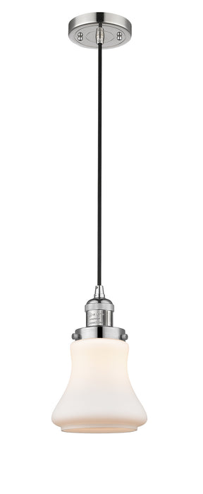 Innovations 201C-PN-G191 One Light Mini Pendant, Polished Nickel