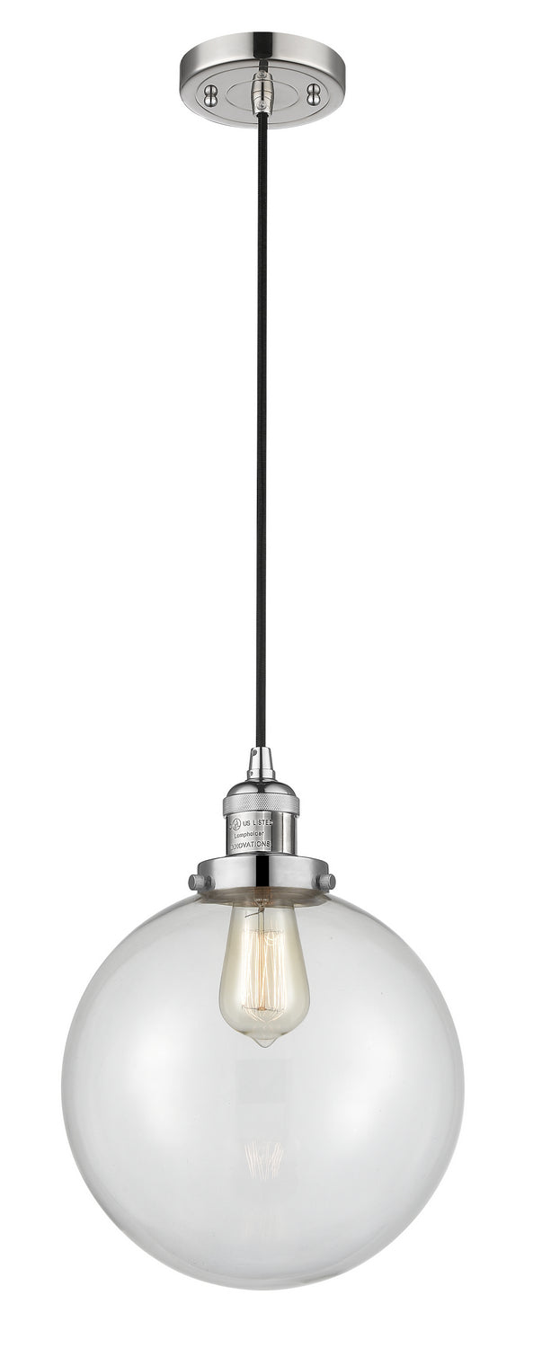 Innovations 201C-PN-G202-10 One Light Mini Pendant, Polished Nickel