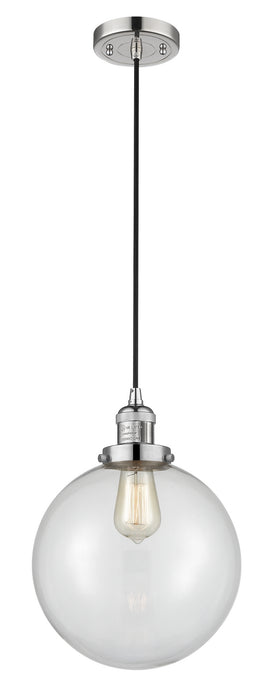 Innovations 201C-PN-G202-10 One Light Mini Pendant, Polished Nickel