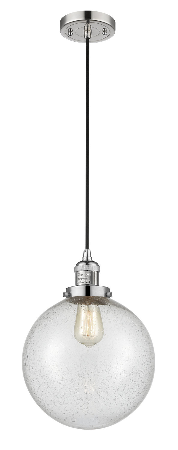 Innovations 201C-PN-G204-10 One Light Mini Pendant, Polished Nickel