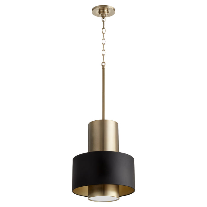 Quorum 8011-6980 One Light Pendant, Textured Black