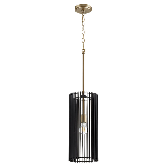Quorum 818-1-80 One Light Pendant, Aged Brass