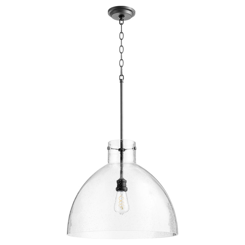 Quorum 8932-69 One Light Pendant, Textured Black
