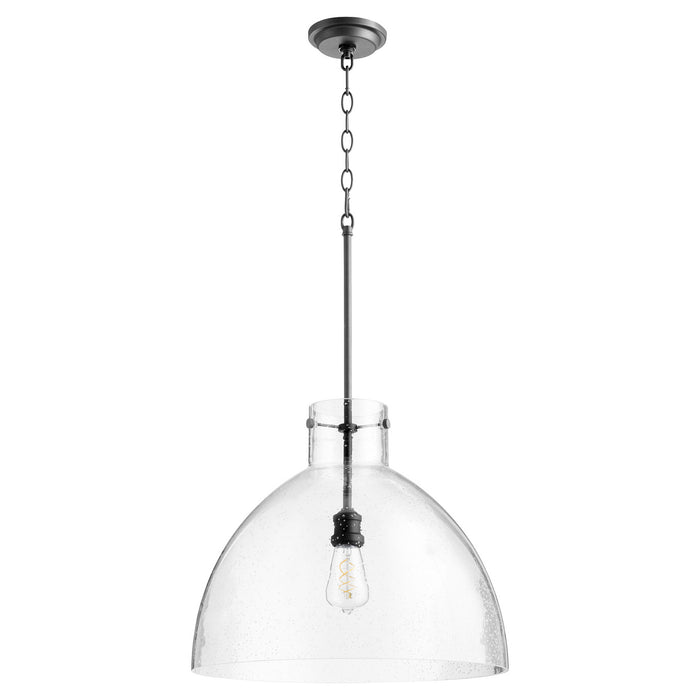 Quorum 8932-69 One Light Pendant, Textured Black