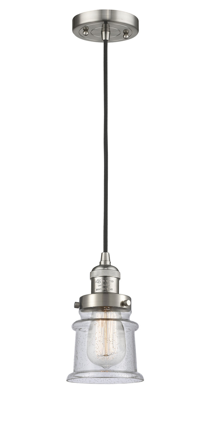 Innovations 201C-SN-G184S One Light Mini Pendant, Brushed Satin Nickel