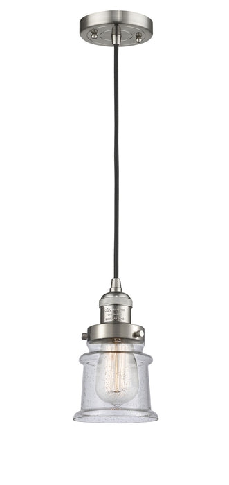 Innovations 201C-SN-G184S One Light Mini Pendant, Brushed Satin Nickel